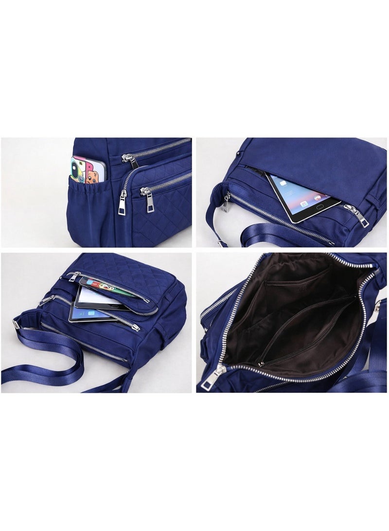 MXM Women Crossbody Shoulder Bag, Waterproof Nylon Handbag, Messenger Carryall Purse for Girls  (Blue) - Image 5